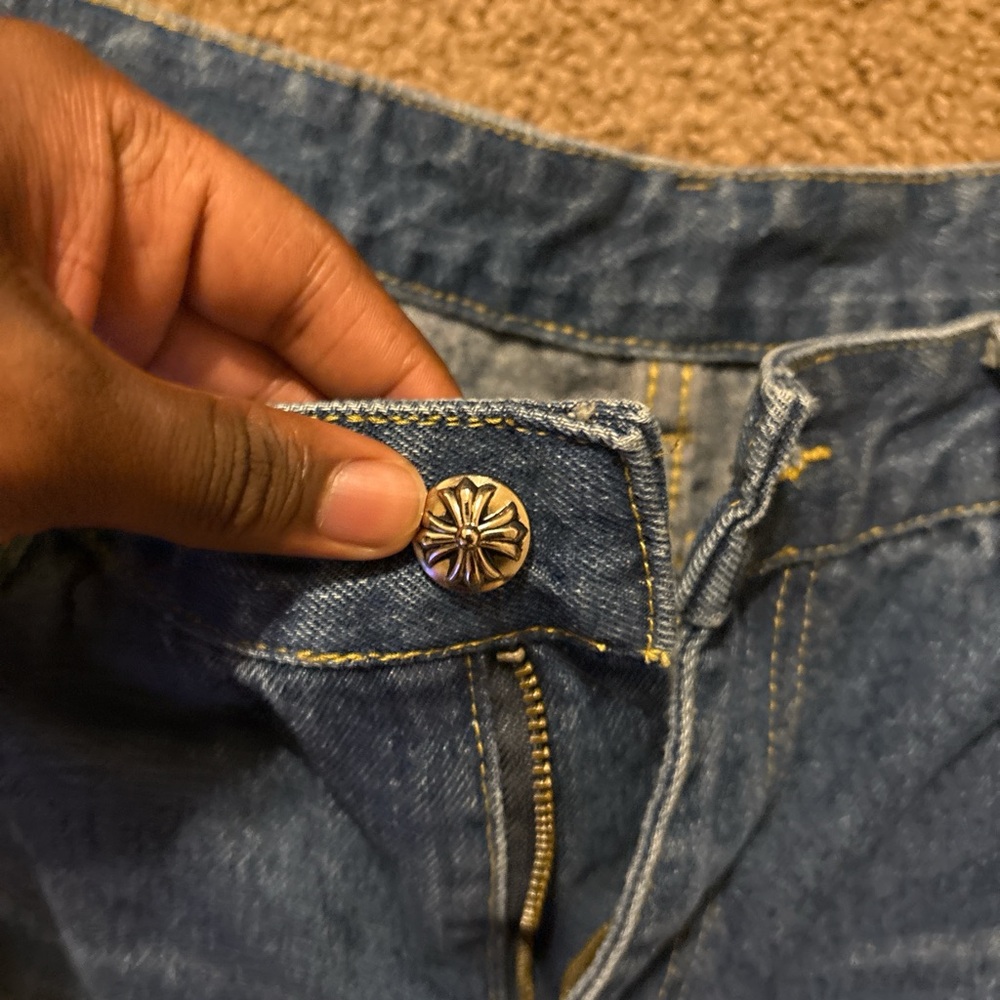 Chrome Hearts Black and Orange Stitched Crosses